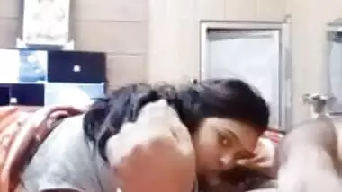 Desi MILF sucking cock of her BF