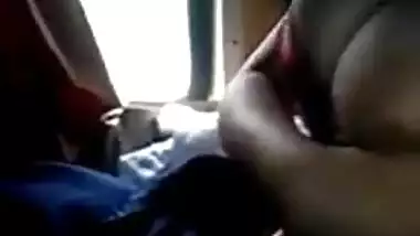Newly married cpl enjoying sex in train