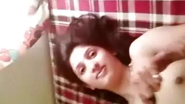 newly married indian wife laying naked getting filmed