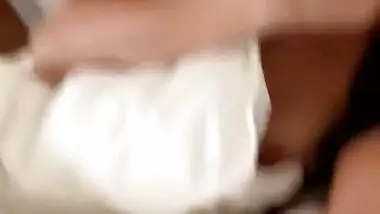 Beautiful girl show her cute boob selfie cam video-5