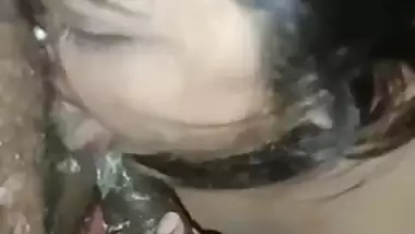 Cute Dehati wife sucking dick with whipped cream