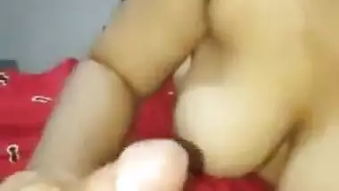 Cute bhabhi sucking penis and rides hard with condom on