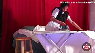 Iron Girl In French Maid Ironing Fetish
