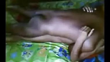 North Indian wife guiding her husbands cock...
