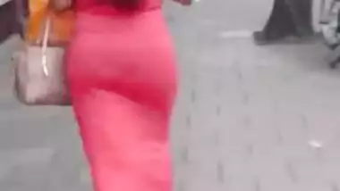 Candid Cute Desi Jiggly Butt - See Thru Dress...