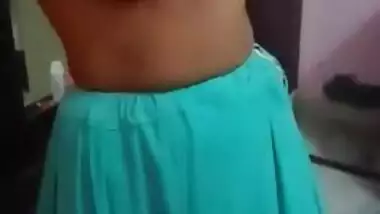 Innocent Desi Girl Pressing Boobs
