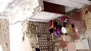 Big tits desi bhabhi shower video filmed by neighbor in open