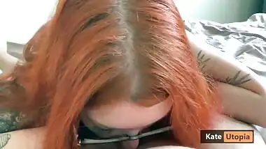 Sexy Babe In Glasses Like Suck And Swallow Cum