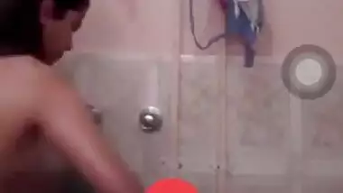 Cute Girl Bathing in Whatsapp Video Call