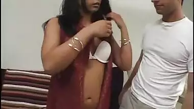 Beautiful indian girl gets fucked by an indian and a white guy