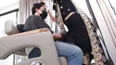 Indian Barber , who is Horny while hair Cutting