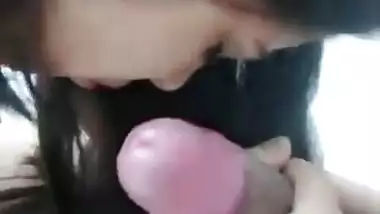 Cute Desi Gf sucking dick of her boyfriend