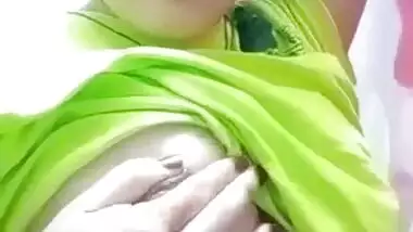 Beautiful village girl white boobs pressing