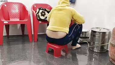 Indian Desi chubby couple fucking in the kitchen with boyfriend hordcore doggy style