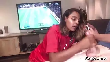 playing fifa while fucking his indian girlfriend