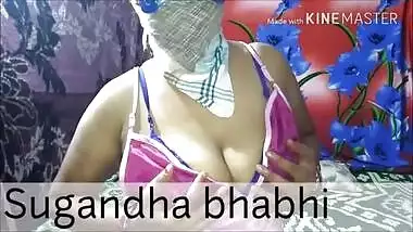 Hot Sugandha Bhabhi Showing her big Boobs and masturbation