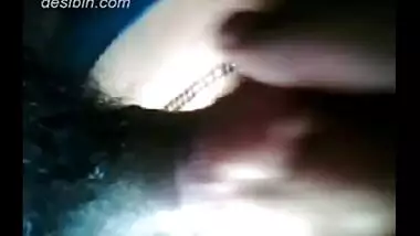 Tamil guy making his wife suck dick and rub his tool on her nipple!