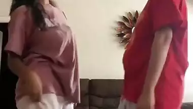 Desi girls big jiggling boobs in tshirt ans pants