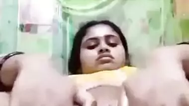 Insatiable Desi wench sticks fingers and sex toys into her XXX twat