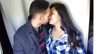 british indian couple passionate kissing