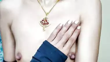Petite desi indian girl making her boyfriend happy in every way.