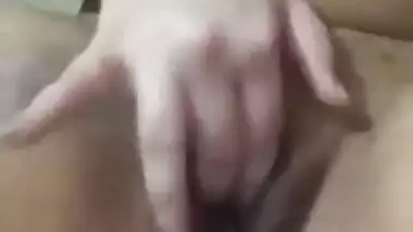 Pakistani wife fingering pussy on selfie cam