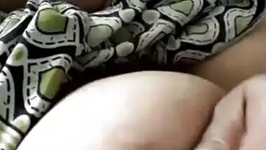 Sexy BOOBY girl crushing her nipples