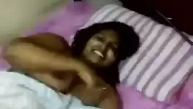 Naked Desi girl is too shy to act in porn video but lover won't give up