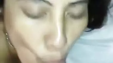 Teen girl cum on face