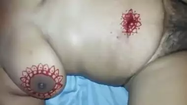 Guy makes his own XXX movie penetrating hairy vagina of plump Indian
