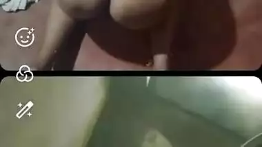 Hot Couple Video Call Sex: Boyfie Pisses So Much Before Cumming Watching My Creamy Pussy And Ass
