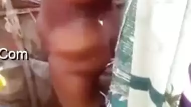 Depraved Indian cameraman likes to film his wife taking a shower