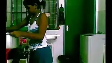 Home sex of college girl fucked in kitchen