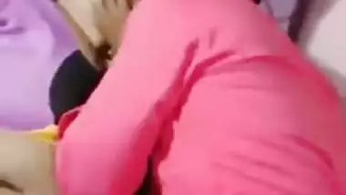 Desi mom lies next to stepson and kisses his lips in front of camera