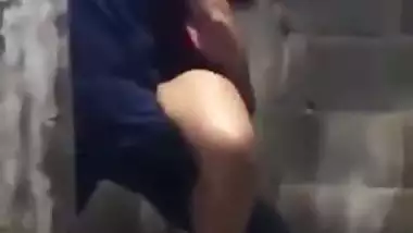 Outdoor quickie sex action has been caught on livecam
