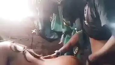 Village cousin sister fucking in standing doggy style