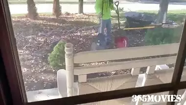Landscaper Fucks Customers Wife While The Husband Is Upstairs