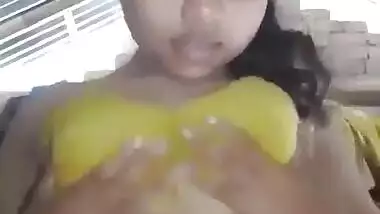 Horny Village Girl Masturbating with Banana Orgasm