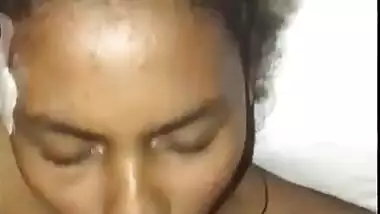 Wounded Srilankan girl sucking dick of his hubby