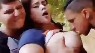 Sexy Delhi Girl Having Threesome With Friends Outdoor