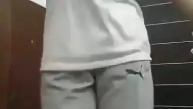 Horny maal stripping to nude show viral video call