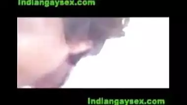 Indian Gay boy gives blowjob in open
