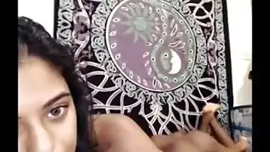 Indian girl from Chennai showing her big round...