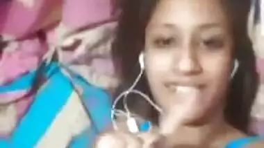 cute girl showing boob in skype call