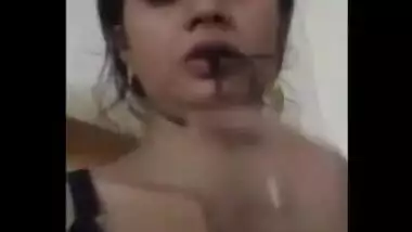 Young indian bhabhi having video call with lover
