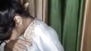 Today Exclusive- Desi Couple Romance And Boob Sucking