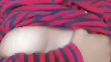 Cute girlfriend boobs show on Snapchat app