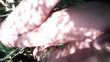 In jungle outdoor shaved pussy