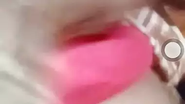 Horny bhabhi video call fingering her shaved pussy