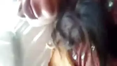 Northindian hot Girl's hairy Pussy fucked by BF in CAR